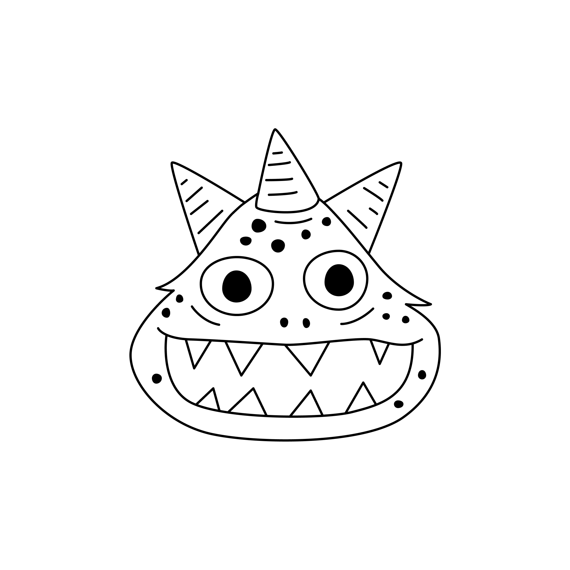 Triangle Crown Monster_outlined